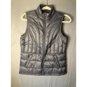 Be Inspired Vest Womens Medium Down and Feather Packable Puffer Vest sz S Gray